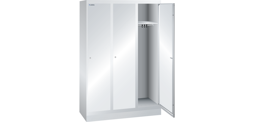 Armoire-vestiaire Lista 1 porte battante pour 1 compartiment de L 40 cm - Gris clair RAL 7035