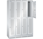 Armoire-vestiaire Lista 2 niveaux - L 30 cm par compartiment - Gris clair RAL 7035