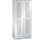 Armoire-vestiaire Lista 2 niveaux - L 40 cm par compartiment - Gris clair RAL 7035