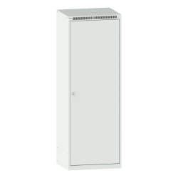 LISTA - Armoire-vestiaire (LxPxH) 600x500x1700mm 2 compartiments sans infrastructure, porte lisse, KEY Lock Gris clair RAL 7035