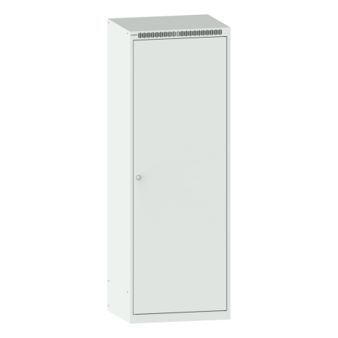 LISTA - Armoire-vestiaire (LxPxH) 600x500x1700mm 2 compartiments sans infrastructure, porte lisse, KEY Lock Gris clair RAL 7035