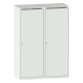 LISTA - Armoire-vestiaire (LxPxH) 1200x500x1700mm 4 compartiments sans infrastructure, porte lisse, KEY Lock Gris clair RAL 7035