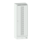 LISTA - Armoire-vestiaire (LxPxH) 600x500x1800mm 2 compartiments avec socle, porte perforée, KEY Lock Gris clair RAL 7035