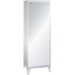LISTA - Armoire-vestiaire (LxPxH) 600x500x1850mm 2 compartiments avec pieds, porte perforée, KEY Lock Gris clair RAL 7035