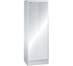 Armoire-vestiaire Lista 2 portes battantes pour 2 compartiments L 30 cm - Gris clair RAL 7035