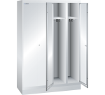 Armoire-vestiaire Lista 2 portes battantes pour 2 compartiments L 30 cm - Gris clair RAL 7035