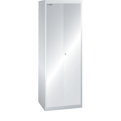 LISTA - Armoire-vestiaire (LxPxH) 600x500x1700mm 2 compartiments sans infrastructure, porte perforée, KEY Lock Gris clair RAL 7035