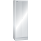 LISTA - Armoire-vestiaire (LxPxH) 600x500x1800mm 2 compartiments avec socle, porte perforée, KEY Lock Gris clair RAL 7035