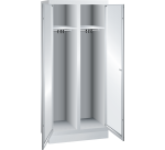 Armoire-vestiaire Lista 2 portes battantes pour 2 compartiments L 40 cm - Gris clair RAL 7035