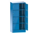 Lista - Armoire à casier avec prises électriques - H 179,5 x L 81 x P 58,5 cm - 8 cases