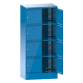 LISTA - Armoire de charge de batterie avec casiers (LxPxH) 810x585x1795mm 2x4 casiers Type F 2x230V KEY Lock Bleu clair RAL 5012