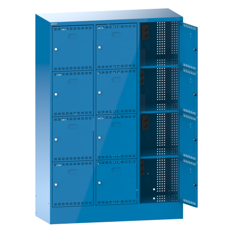 LISTA - Armoire charge batterie H 179,5 x L 120,5 x P 58,5 cm - 3 x 4 casiers
