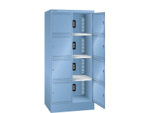 Lista - Armoire à casier avec prises électriques - H 179,5 x L 81 x P 58,5 cm - 8 cases