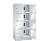 Lista - Armoire à casier avec prises électriques - H 179,5 x L 81 x P 58,5 cm - 8 cases
