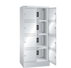 Lista - Armoire à casier avec prises électriques - H 179,5 x L 81 x P 58,5 cm - 8 cases