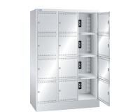Lista - Armoire à casier avec prises électriques - H 179,5 x L 120,5 x P 58,5 cm - 12 cases