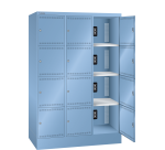 Lista - Armoire à casier avec prises électriques - H 179,5 x L 120,5 x P 58,5 cm - 12 cases