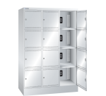 Lista - Armoire à casier avec prises électriques - H 179,5 x L 120,5 x P 58,5 cm - 12 cases