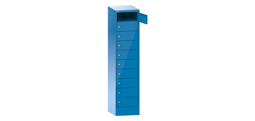 Armoire ordinateur portable 10 casiers Lista - H 179 x L 41,5 x P 50