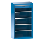 Armoire à charges lourdes avec rideau Lista H 195 x L 1110 x P 64,1 cm 4 étagères amovibles Key Lock