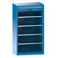 LISTA - Armoire à charges lourdes avec volet roulant 54x27E (LxPxH) 1100x641x1950mm 4 rayons KEY Lock Bleu clair RAL 5012