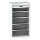 LISTA - Armoire à charges lourdes avec volet roulant 54x27E (LxPxH) 1100x641x1950mm 4 rayons KEY Lock Gris clair RAL 7035