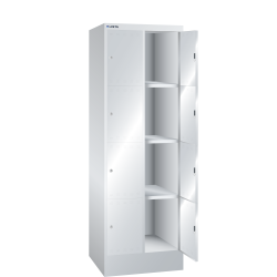 LISTA - Armoire à casiers (LxPxH) 610x500x1795mm 2x4 casiers KEY Lock Gris clair RAL 7035