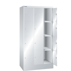 LISTA - Armoire à casiers (LxPxH) 905x500x1795mm 3x4 casiers KEY Lock Gris clair RAL 7035