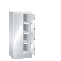 LISTA - Armoire à casiers (LxPxH) 610x500x1395mm 2x4 casiers KEY Lock Gris clair RAL 7035