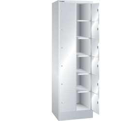 LISTA - Armoire à casiers (LxPxH) 610x500x1995mm 2x6 casiers KEY Lock Gris clair RAL 7035
