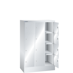 LISTA - Armoire à casiers (LxPxH) 905x500x1395mm 3x4 casiers KEY Lock Gris clair RAL 7035