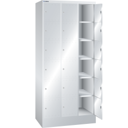 LISTA - Armoire à casiers (LxPxH) 905x500x1995mm 3x6 casiers KEY Lock Gris clair RAL 7035