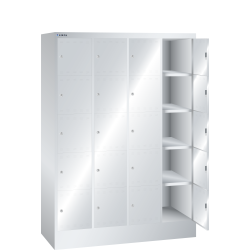 LISTA - Armoire à casiers (LxPxH) 1200x500x1695mm 4x5 casiers KEY Lock Gris clair RAL 7035