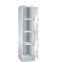 LISTA - Armoire à casiers (LxPxH) 415x500x1795mm 1x4 casiers KEY Lock Gris clair RAL 7035