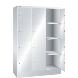 LISTA - Armoire à casiers (LxPxH) 1205x500x1795mm 3x4 casiers KEY Lock Gris clair RAL 7035