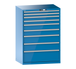 Armoire à tiroirs Lista 54 x 36E  H 145 x L 102,3 x P 72,5 cm 9 tiroirs Key Lock
