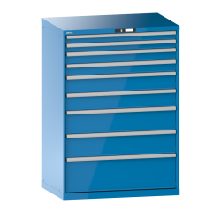 Armoire à tiroirs Lista 54 x 36E  H 145 x L 102,3 x P 72,5 cm 9 tiroirs Key Lock