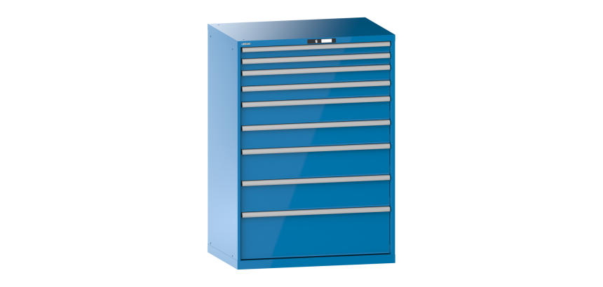 Armoire à tiroirs Lista 54 x 36E  H 145 x L 102,3 x P 72,5 cm 9 tiroirs Key Lock