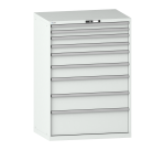 Armoire à tiroirs Lista 54 x 36E  H 145 x L 102,3 x P 72,5 cm 9 tiroirs Key Lock