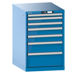 Armoire à tiroirs Lista 27x36E H 85 x L 56,4 x P 72,5 cm 7 tiroirs (1 x 5, 2 x 7,5, 2 x 10, 1 x 15 et 1 x 20 cm) Key Lock