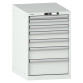LISTA - Armoire à tiroirs 27x36E (LxPxH) 564x725x850mm 7 tiroirs (1x50/2x75/2x100/1x150/1x200) 75kg KEY Lock Gris clair RAL 7035
