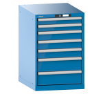 Armoire à tiroirs Lista 27x36E H 85 x L 56,4 x P 72,5 cm 7 tiroirs (2 x 7,5, 3 x 10 et 2 x 15 cm) Key Lock