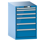 Armoire à tiroirs Lista 27x36E H 85 x L 56,4 x P 72,5 cm 6 tiroirs (1 x 5, 2 x 10, 2 x 15 et 1 x 20 cm) Key Lock