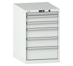 Armoire à tiroirs Lista 27x36E H 85 x L 56,4 x P 72,5 cm 6 tiroirs (1 x 5, 2 x 10, 2 x 15 et 1 x 20 cm) Key Lock