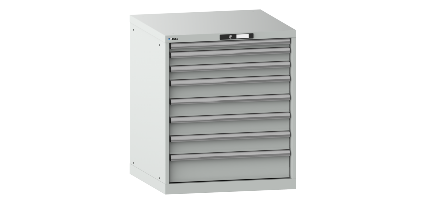 Armoire à tiroirs Lista 36 x 36E  H 85 x L 71,7 x P 72,5 cm 8 tiroirs Key Lock