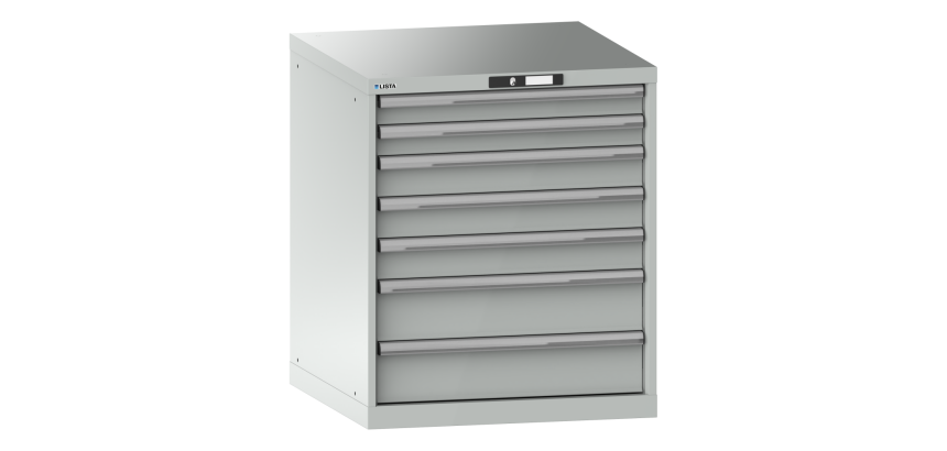 Armoire à tiroirs Lista 36 x 36E  H 85 x L 71,7 x P 72,5 cm 7 tiroirs Key Lock