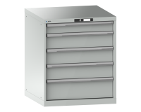 LISTA - Armoire à tiroirs (HxLxP) 85 x 71,7 x 72,5 cm KEY Lock R7035