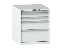 LISTA - Armoire à tiroirs (HxLxP) 85 x 71,7 x 72,5 cm 36x36E KEY Lock R7035