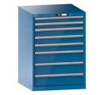 Armoire à tiroirs Lista 36x36E H 100 x L 71,7 x P 72,5 cm 8 tiroirs (2 x 7,5, 3 x 10 et 3 x 15 cm) Key Lock