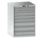 Armoire à tiroirs Lista 36x36E H 100 x L 71,7 x P 72,5 cm 8 tiroirs (2 x 7,5, 3 x 10 et 3 x 15 cm) Key Lock
